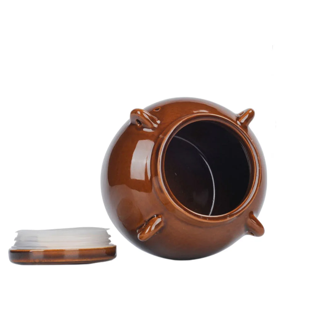 

1Pc Ceramic Pickle Jar Smooth Safe Porcelain Fine Holder Container Kitchen Gadget