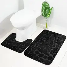 50x80CM Cobblestone Fleece Bathroom Memory Foam Rug Kit Toilet Bath Non-slip Mats Floor Carpet Set Mattress For Bathroom Decor 50x80CM Cobblestone Fleece Bathroom Memory Foam Rug Kit Toilet Bath Non-slip Mats Floor Carpet Set Mattress For Bathroom Decor