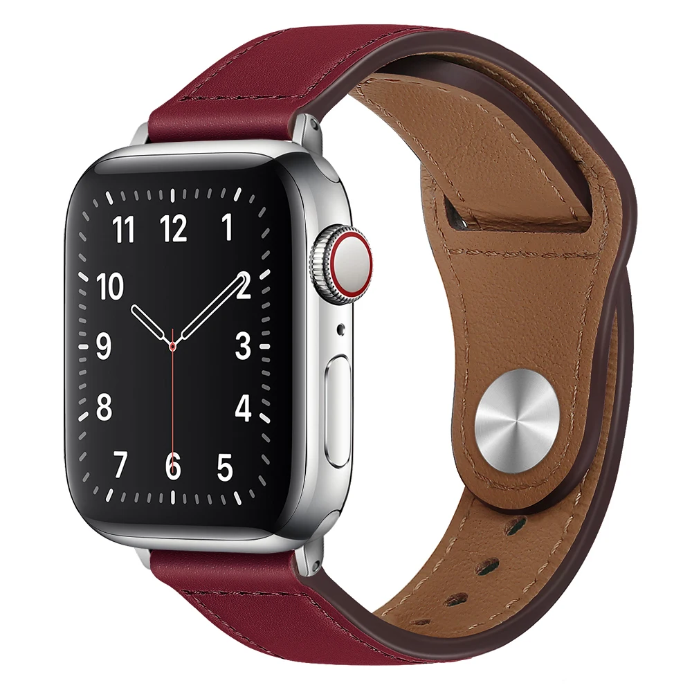 Leather Strap For Apple Watch Band 44mm 40mm 49mm 45mm 41mm 42mm 38mm PU Bracelet Accessories iWatch Series Ultra 7 SE 8 3 5 4 6