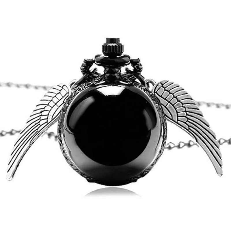 Vintage Punk Creative Pocket Watch, Exquisite And Cute Spherical Wing Pendant, Surprising Style. Necklace Clock Gift Selection