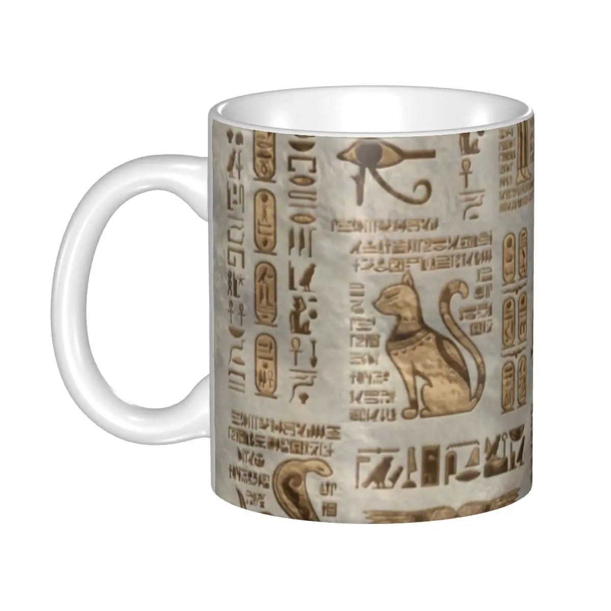 

Personalized Egyptian Hieroglyphs And Deities Mugs DIY Egypt Pharaoh Ceramic Milk Tea Coffee Cup