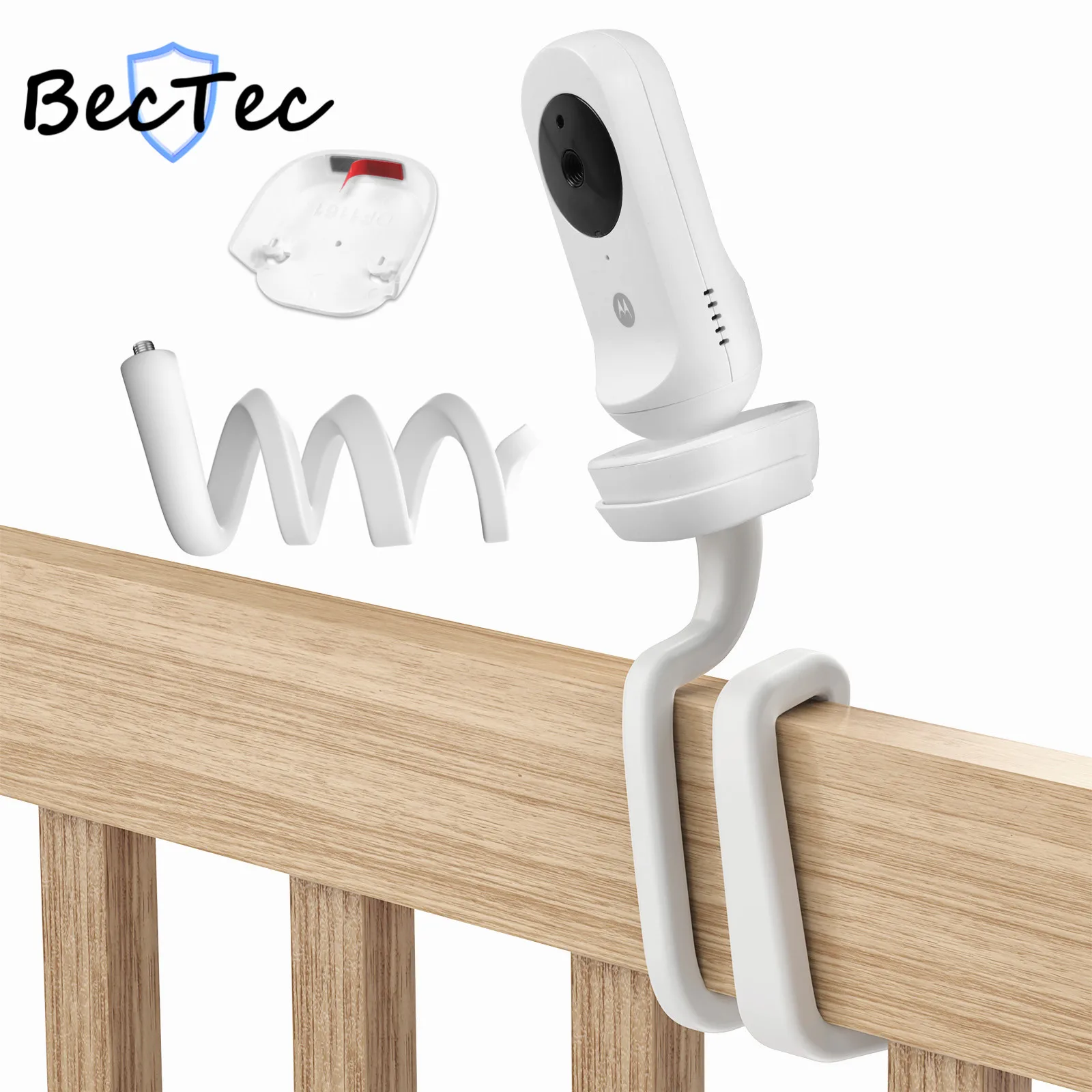 

Гибкий поворотный кронштейн для домашней камеры безопасности Motorola, Детская камера видеонаблюдения, прикрепленная к полкам для детской кро...