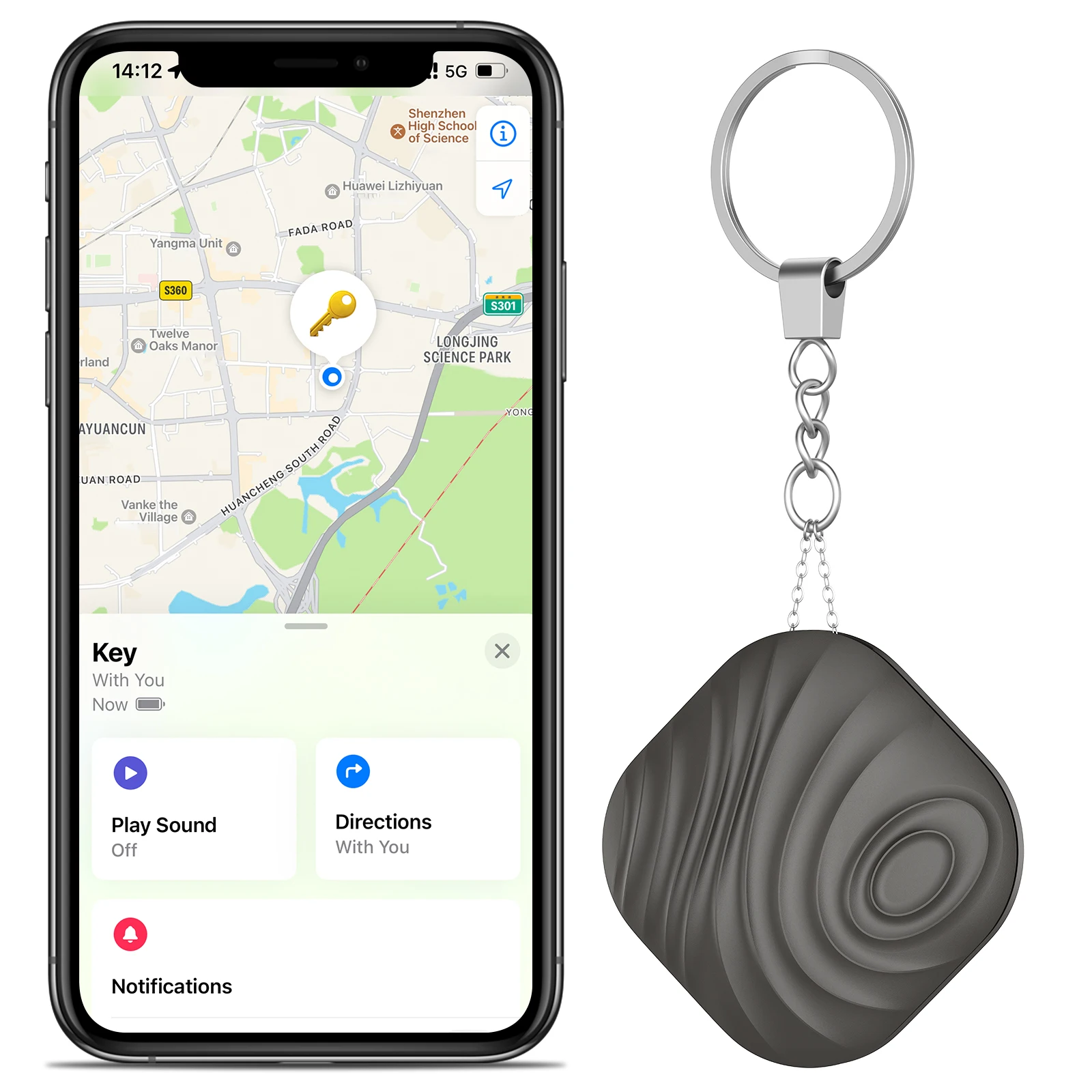 Smart Anti-Verloren Key Finder GPS Locator für Brieftasche/Geldbörse/Haustiere Keychain Tracker mit One Touch Finden (nur für iPhone/iPad IOS)