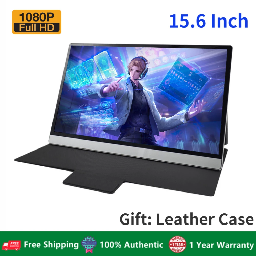 

2022 Portable Monitor with Battery Touch Screen Ultra Slim 1080P 15.6 inch FHD 1920*1080 HDMI-Compatible Gaming Laptop Monitor