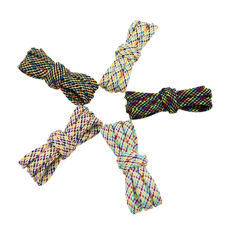 Coolstring 7 мм, Многоцветный смешанный шнур из полиэстера, для взрослых, для отдыха, для улицы, для прогулок, плоская кружевная машина, оптовая продажа