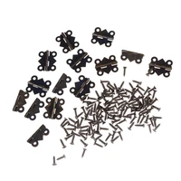 10 pcs 12 pcs 20mm x17mm 22x24mm hinges with screws butterfly style butt iron hinge jewelry box wine case for furniture hardware