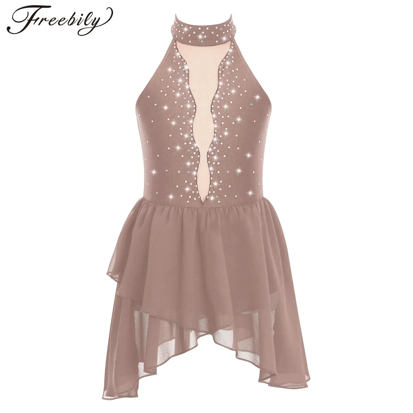 Детский гимнастический купальник для девочек лирический танцевальный костюм