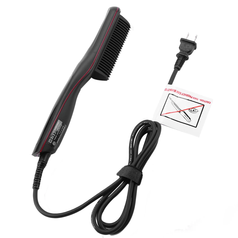 

Portable LED Display Hair Curly Comb Practical Classic Delicate Texture Durable Temperature Adjustment Salon Wet Dry Brush