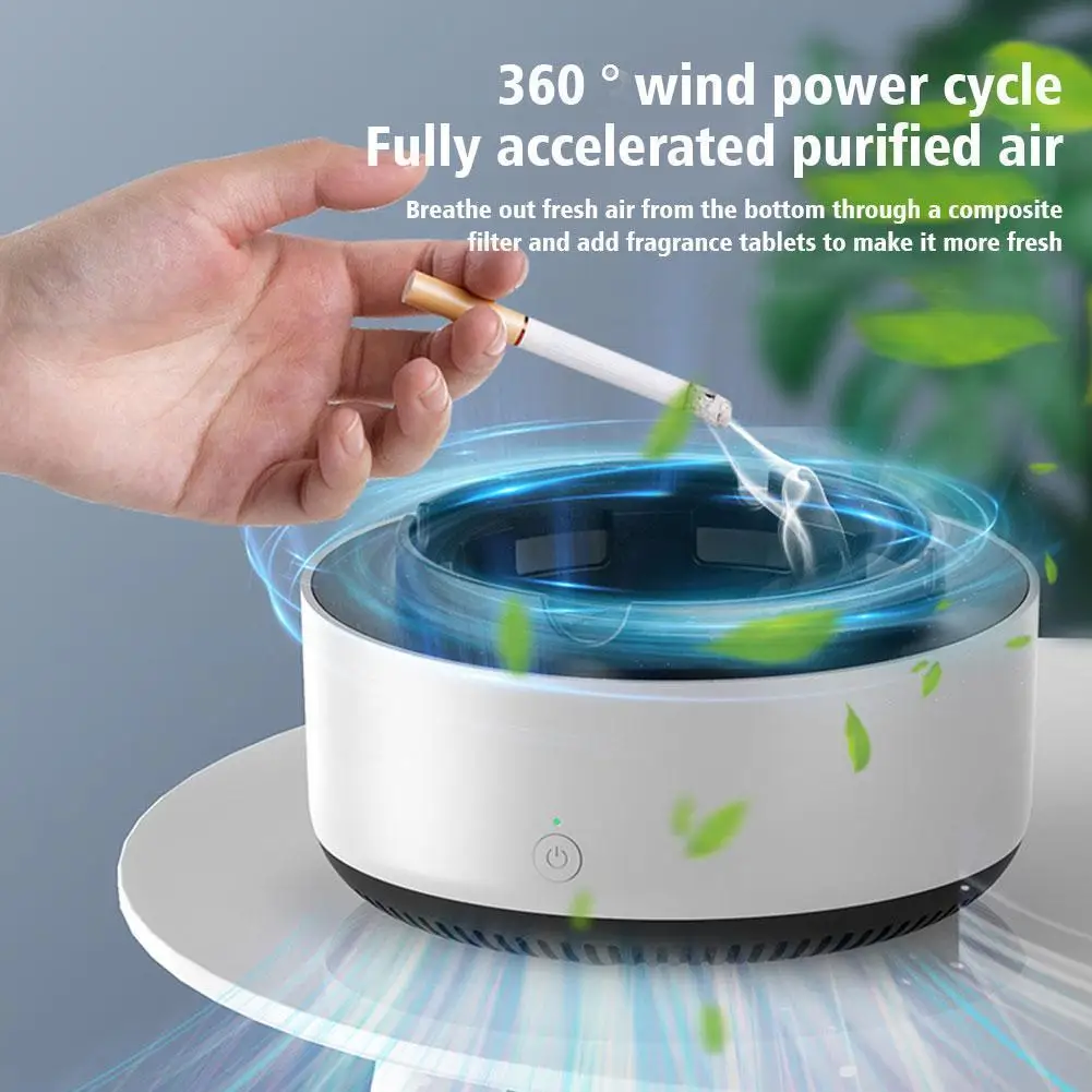 

Multipurpose Ashtray With Purifier Function For Filtering Second-hand Smoke From Cigarettes Remove Odor Smoking Accesso J5v0