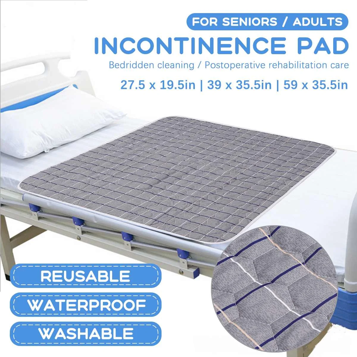 

Waterproof Changing Pad Bed Sheet Urine Mat Nappy Diaper Cover Washable Protector Incontinence Mattress For The Elder Kid Infant