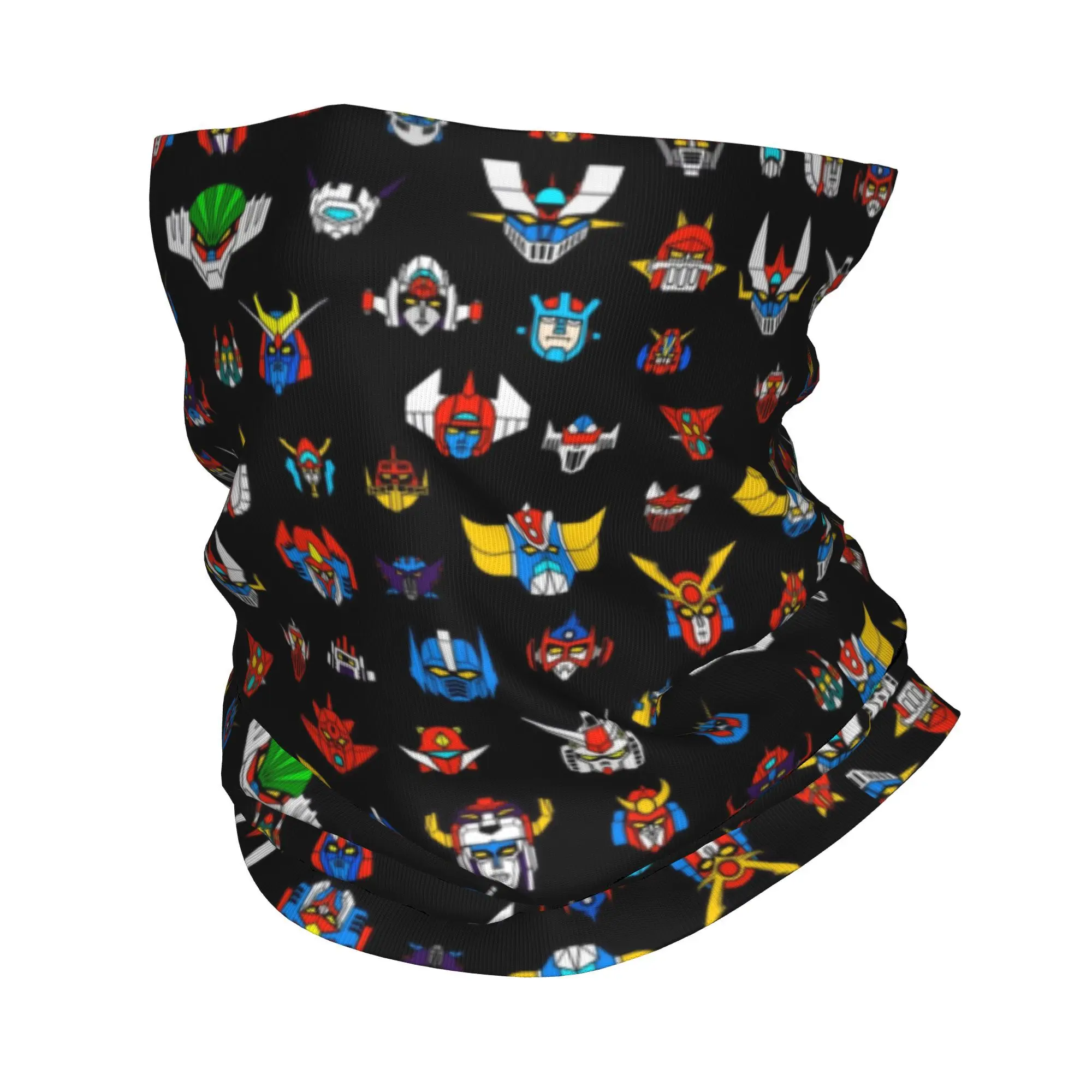 Custom Ufo Robot Logo Bandana Winter Neck Warmer Men Windproof Wrap Face Scarf for Goldorak Grendizer Mazinger Z Gaiter Headband