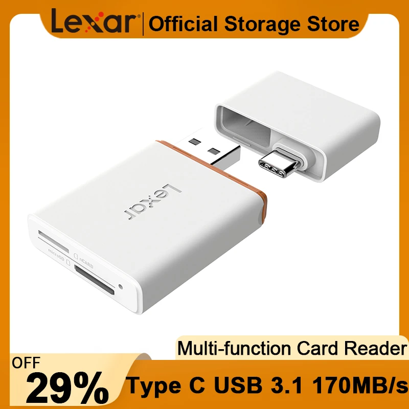 

Lexar USB Card Reader Type C USB 3.1 to SD Micro SD TF адаптер для портативных ПК Телефон OTG Card Reader Smart Memory SD Card Reader