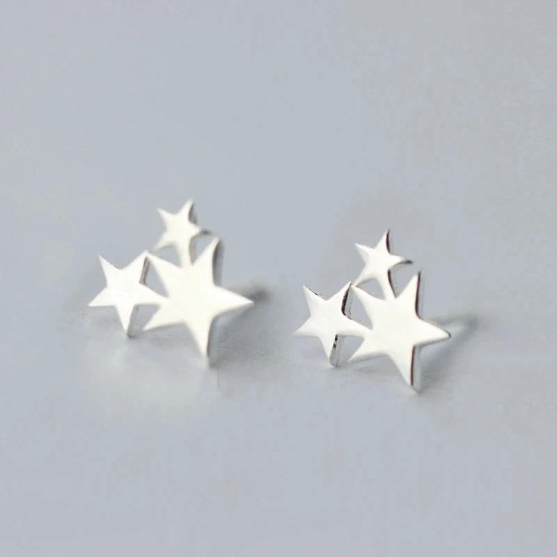 Серьги-гвоздики женские гипоаллергенные из серебра 925 пробы