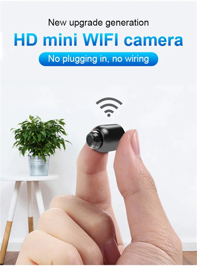 

Smart Home Security with WiFiEnabled 1080p Camera and Mini Recorder