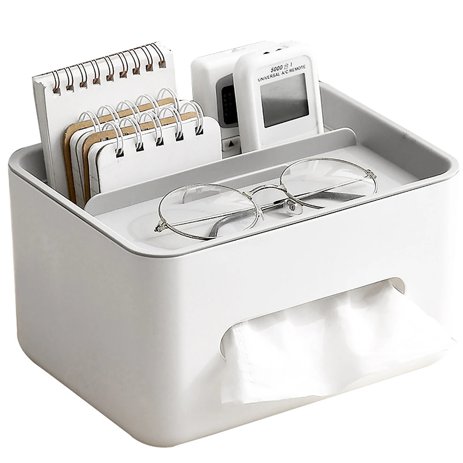 

Wipes Case Desk Organizer Portable Multifunctional Tissue Box Bathroom Remote Control Storage Home Office Cover Napkin Holder