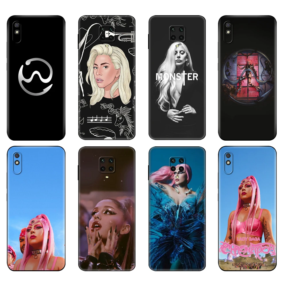 

Черный чехол из ТПУ для Xiaomi Redmi 7A, 8, 8A, 9, 9A, 9C, чехол для Redmi Note 8T, 8 Pro, T, Note 9, 9S, 9 Pro, чехол chromatica Lady Gaga