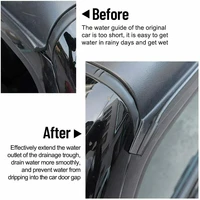 car exterior accessories abs tools for jeep wrangler jl 2018 2021 water rain gutter extension channel equippments durable