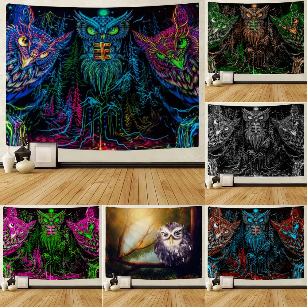 

Colorful Owl Printed Large Wall Tapestry Cheap Hippie Wall Hanging Bohemian Wall Tapestries Mandala Wall Art Decor