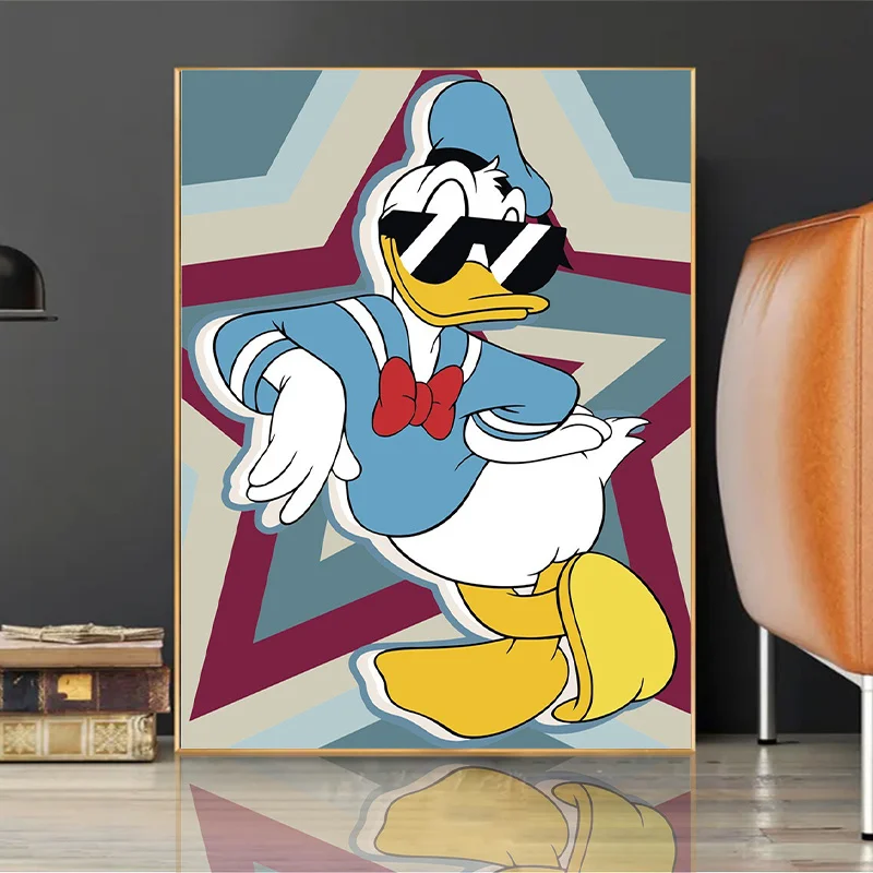 

Donald Duck Diamond Embroidery 5D Disney Full Drill Diamond Mosaic Cartoon Wall Art DIY Cross Stitch Kit Kids Home Decor