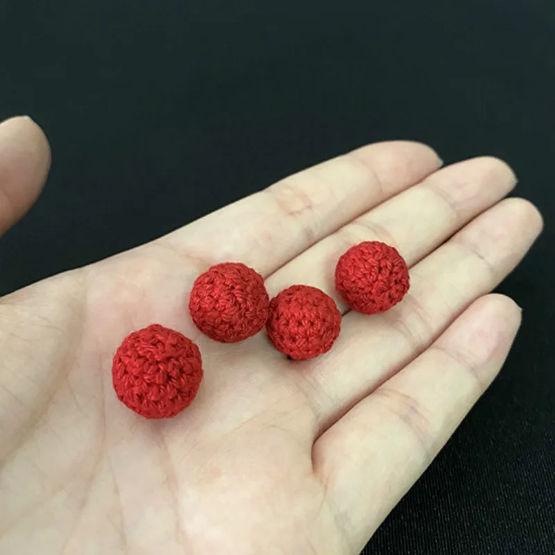 

2pcs Magnetic Crochet Ball (Mini,Red,1.2cm) Magic Accessories For Cups & Balls And Chop Cup Magic Tricks Gimmick Props Magician