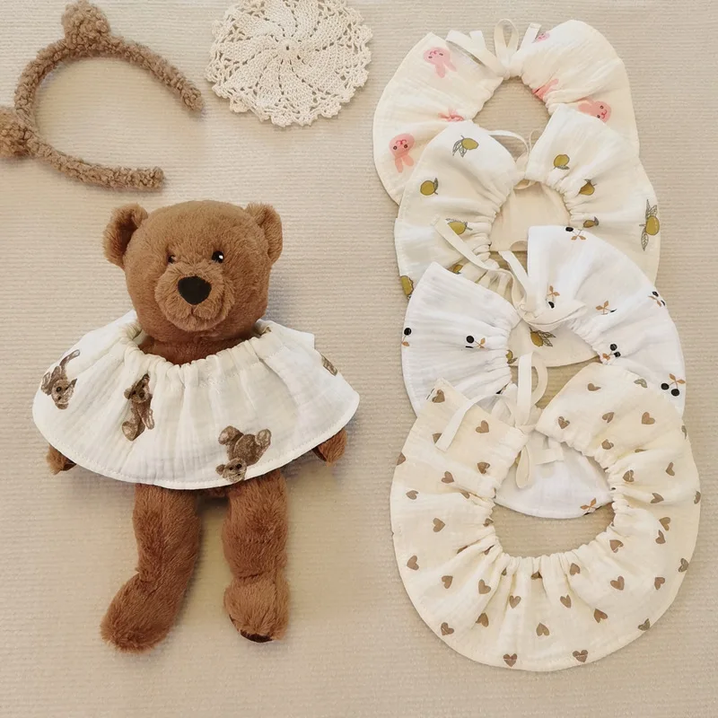 

4 Layers Cotton Baby Bibs Cartoon Bear Newborn Baby Burb Cloths Soft Baby Bib