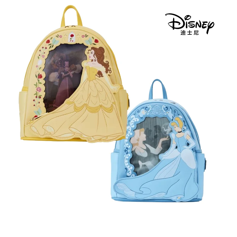 Рюкзак с принцессой Disney прозрачная миниатюрная школьная сумка Золушки красавицы