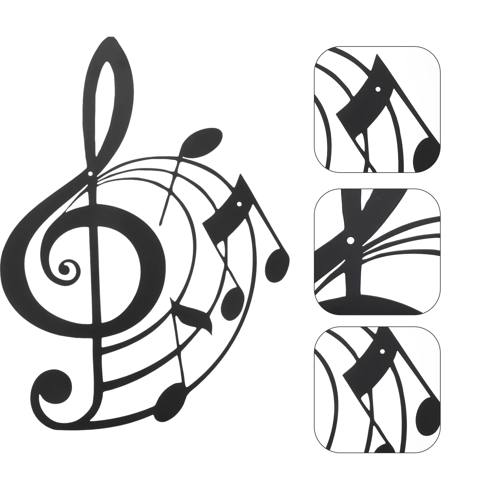 

Walldecor Metal Hanging Notesnote Iron Musical Sculpture Sign Studio Garden Silhouette Decorations Symbol Bedroom Decoration