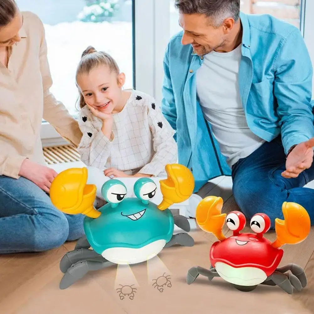 

Crawling Crab Baby Toys With Music Led Light Up Musical Toys For Toddler Automatically Avoid Obstacles Interactive Toys For R9o8