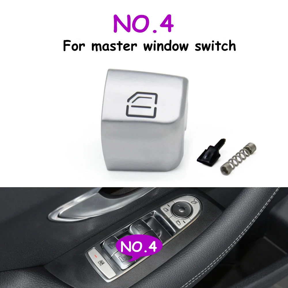 

W205 W253 W213 W293 W222 Автомобильный главный пассажирский дверной переключатель, кнопка переключения окна, замена крышки для Mercedes Benz C E GLC S Class