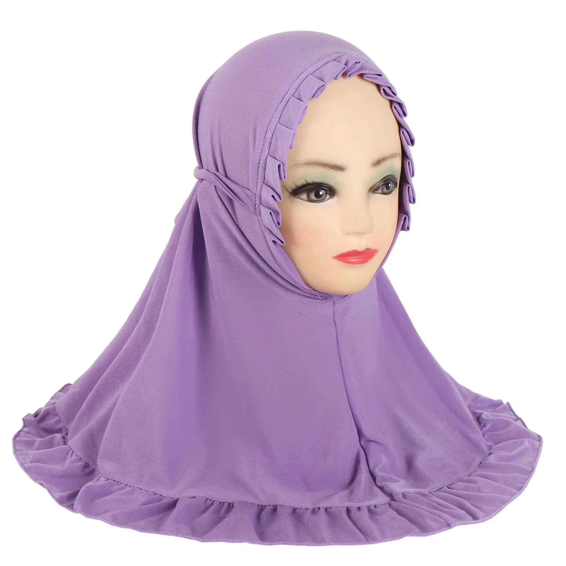 Мусульманский детский хиджаб для девочек исламский головной платок шарф на