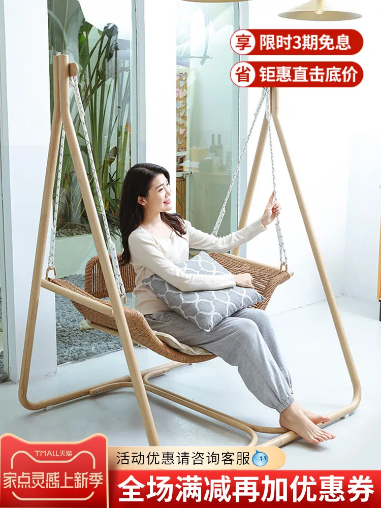 

Balcony Swing Hanging Chair Outdoor Courtyard Leisure Rocking Chair Hanging Swing Outdoor Hanging Basket Household Indo