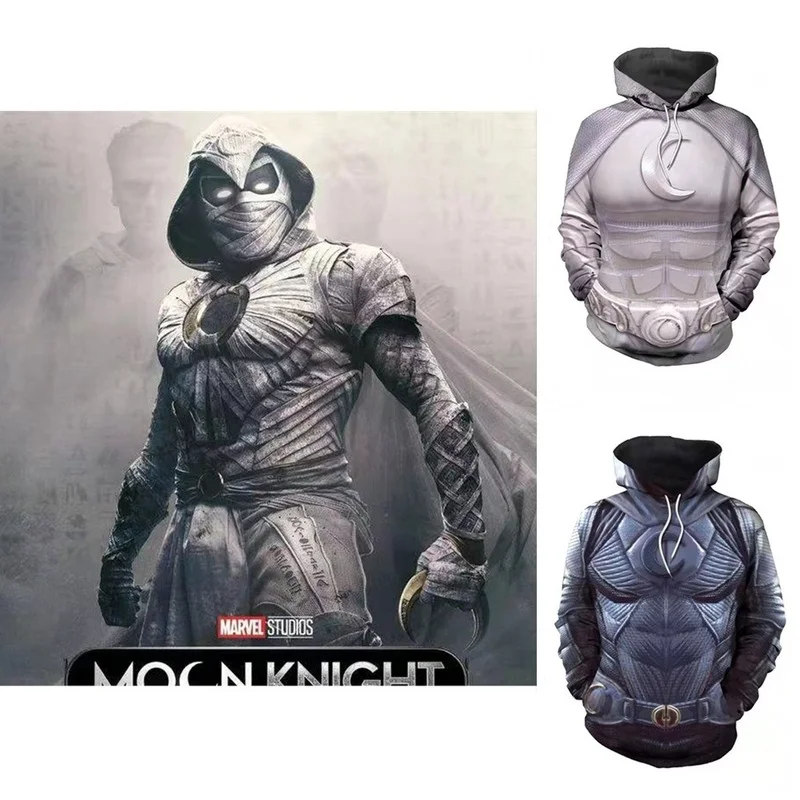 

Moon Knight Series Marc Spector Hooded Sweatshirt Men's Casual Pullover Hoodie