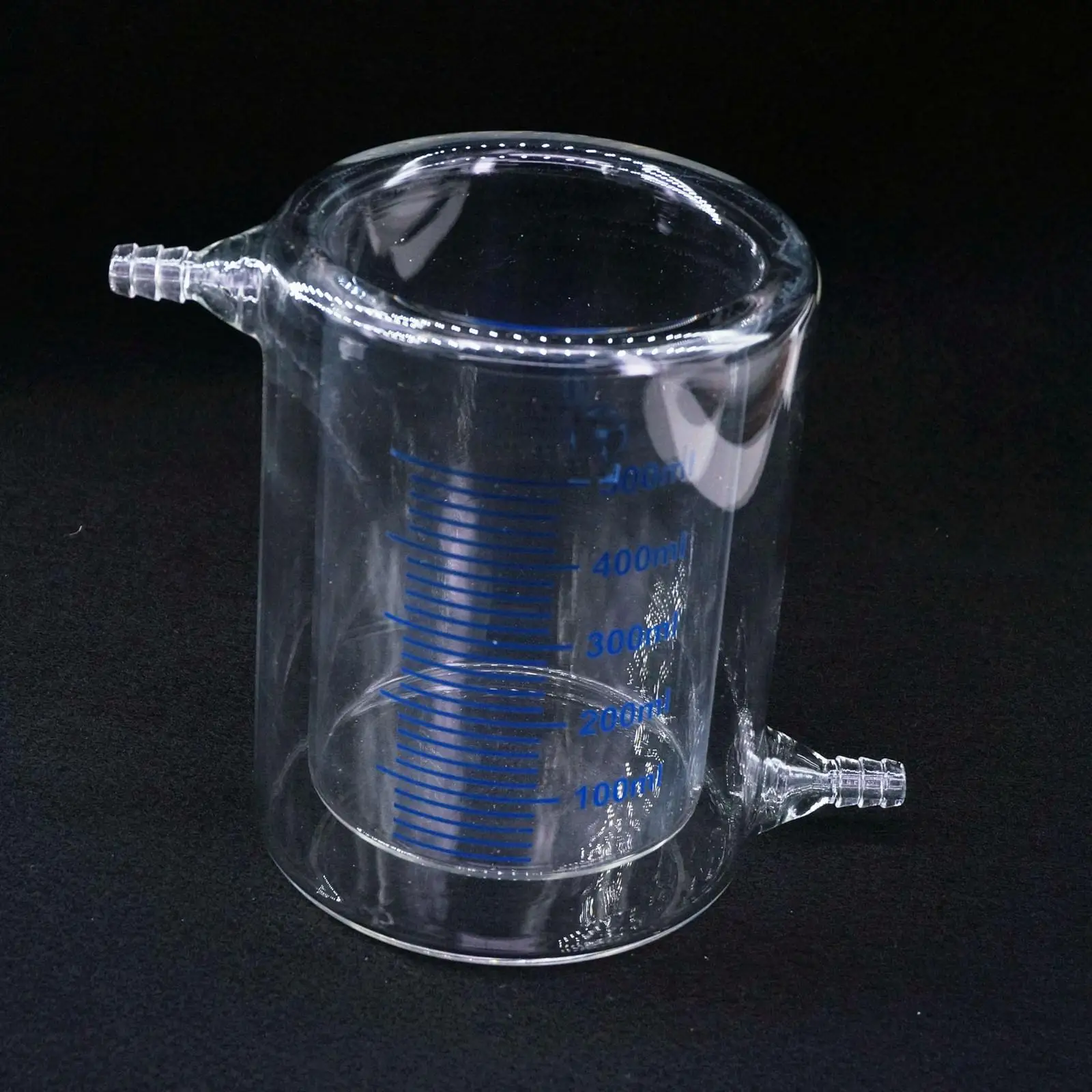500ml Laboratory Jacketed Borosilicate Glass Beaker Double Layer Beaker for Photocatalytic Experiment