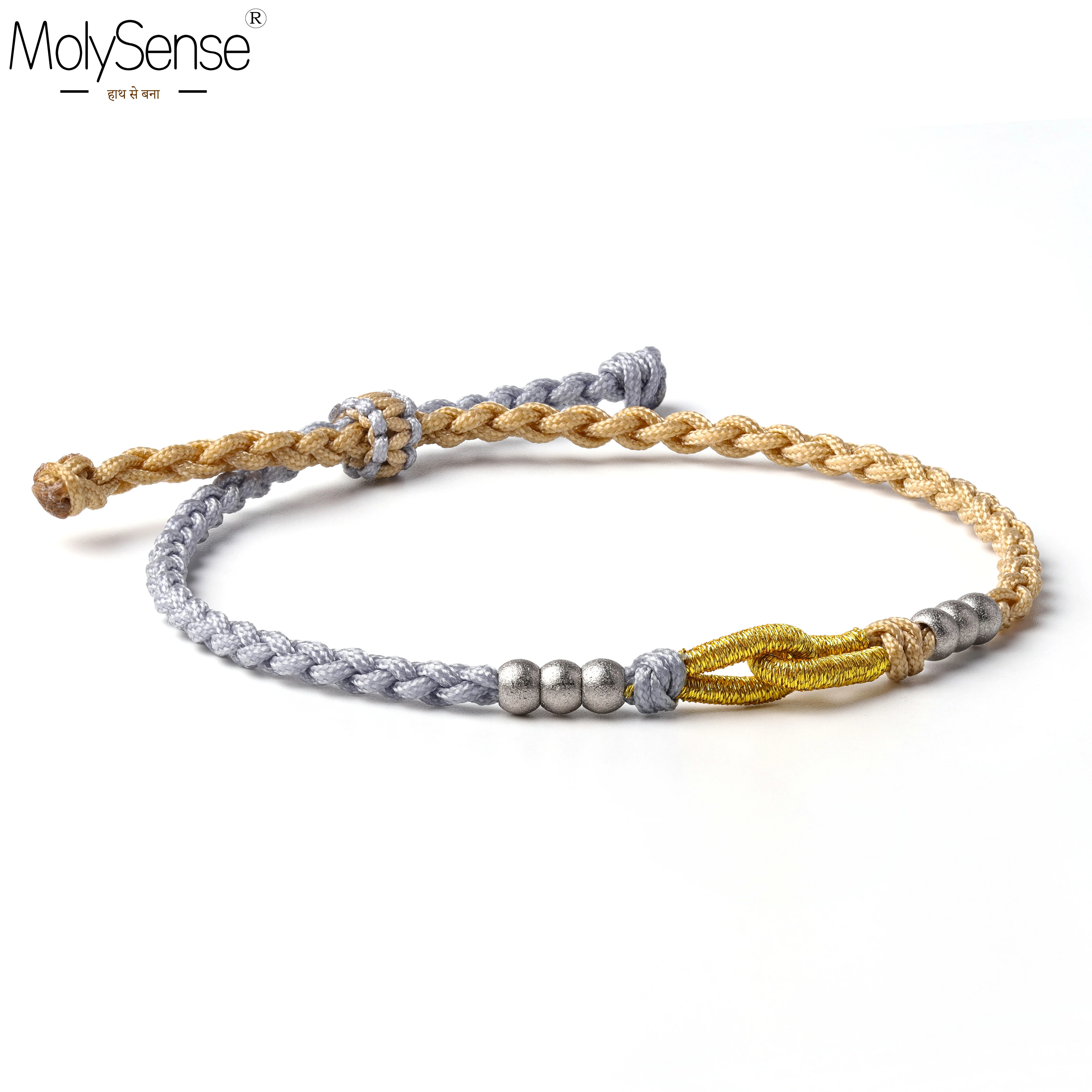 Браслет и браслеты MolySense для женщин мужчин с искусственными бусинами