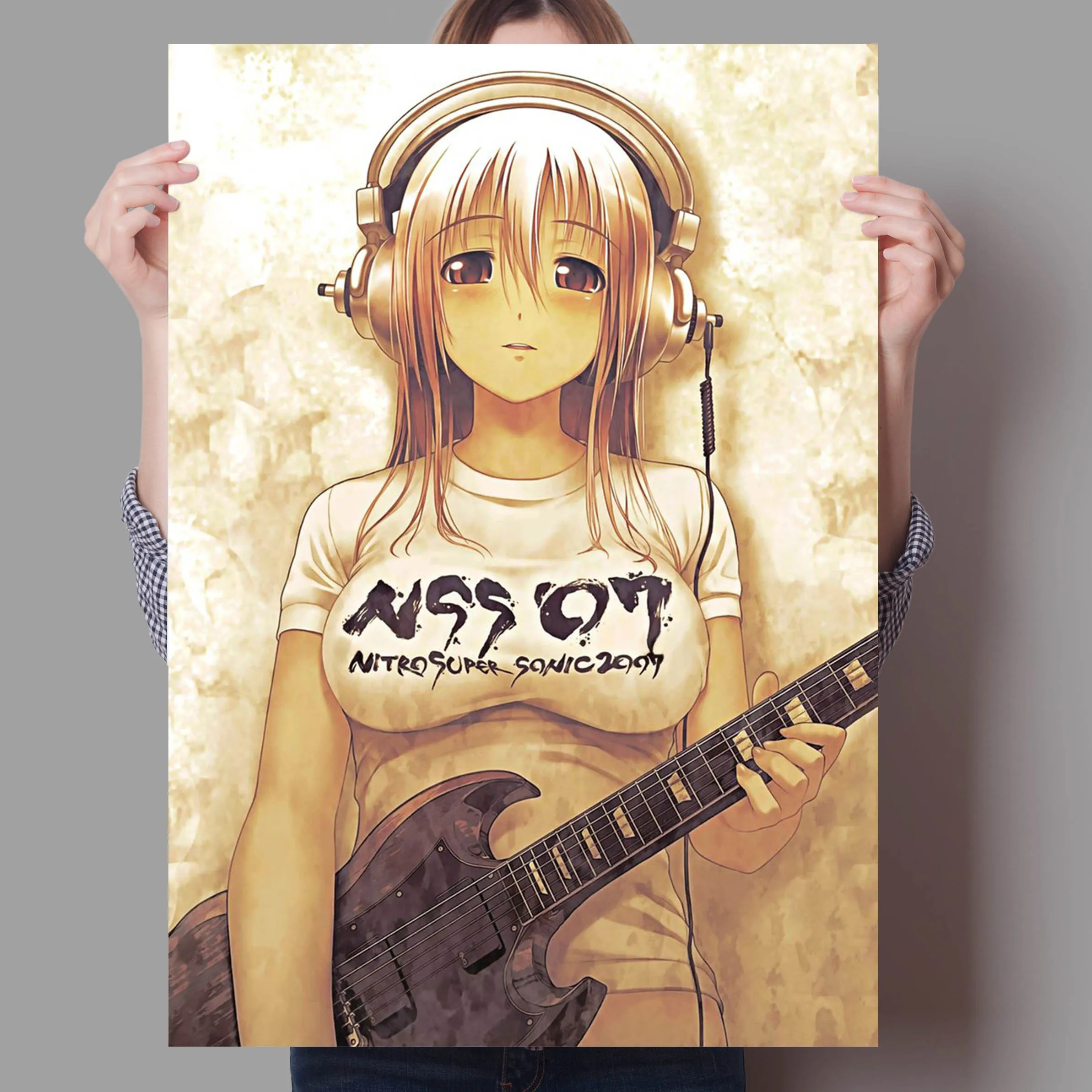 Супер Sonico игра сексуальная настенная картина на холсте аниме постеры