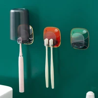 luxury wall mounted hole free toothbrush holder bathroom accessories organization set for bathroom toothbrush stand gadgets