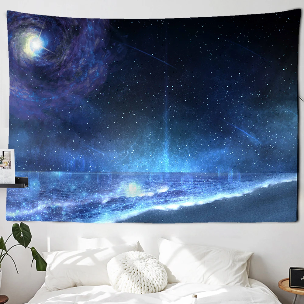 

Starry Galaxy Cosmos Space Tapestry Stars Wall Hanging Hippie Home Witchcraft Wall Decor Home Decor Aurora Tapestry