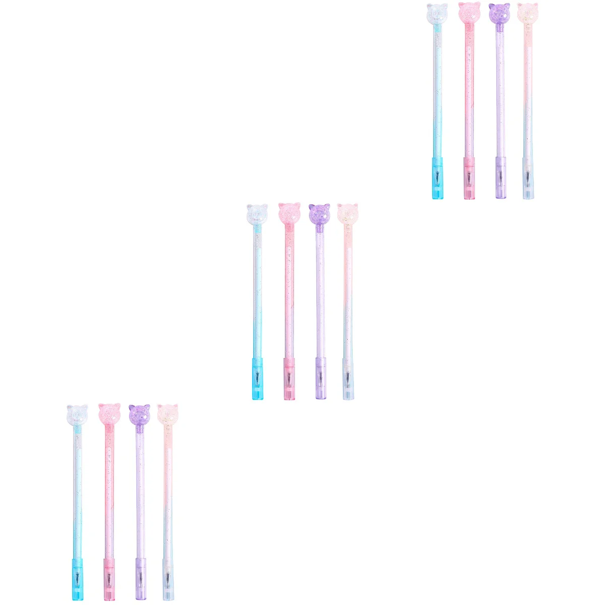 

24 Pcs Adorable Gel Ink Pens Stationery Office School Supplies Students Children Gifts - 0.5mm/Black (Mixed Color)