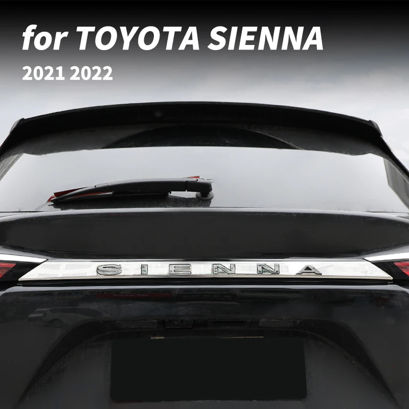 

Rear Car Logo Trim Strips For Toyota Sienna (XL40) 2021 Refit Tail Logo Tail Box Bright Strips, Trunk Bright Strips Car Accessor