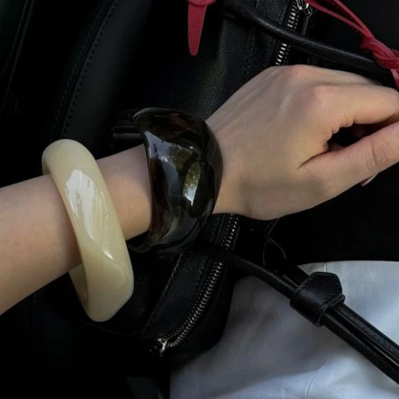 1 шт. винтажные преувеличенные нерегулярные массивные браслеты из акриловой