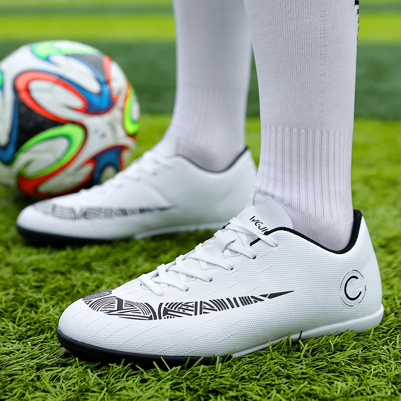 JIEMIAO Men Professional Soccer Shoes Kids Teenager Breathable Football Boots Outdoor Futsal Playing Field TF/FG Cleats Sneakers