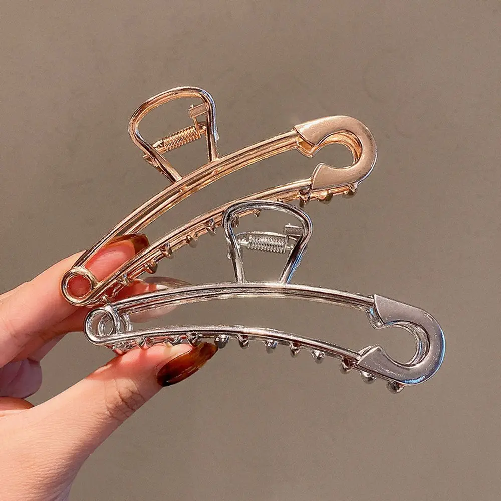 Большая металлическая заколка для волос женщин в форме простой элегантный