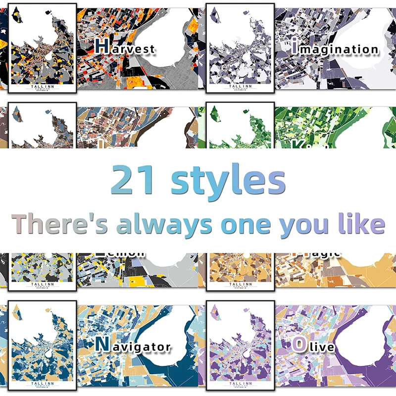 Дания Копенгаген цветная карта живопись холст настенные картины домашний декор