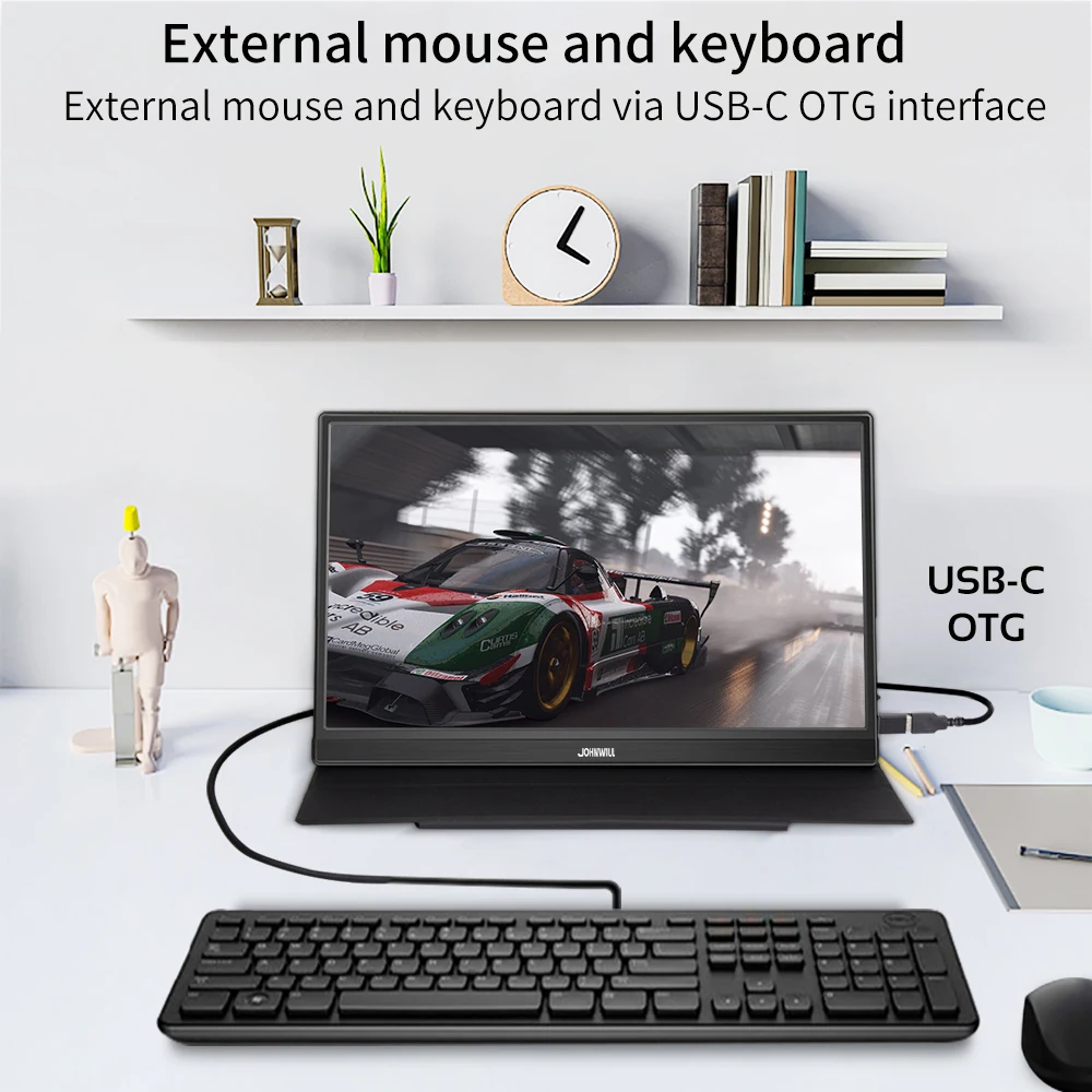 Ультратонкий портативный монитор FHD 15 6 дюйма 1080P Type C mini HDMI ЖК-дисплей для Nintendo Switch