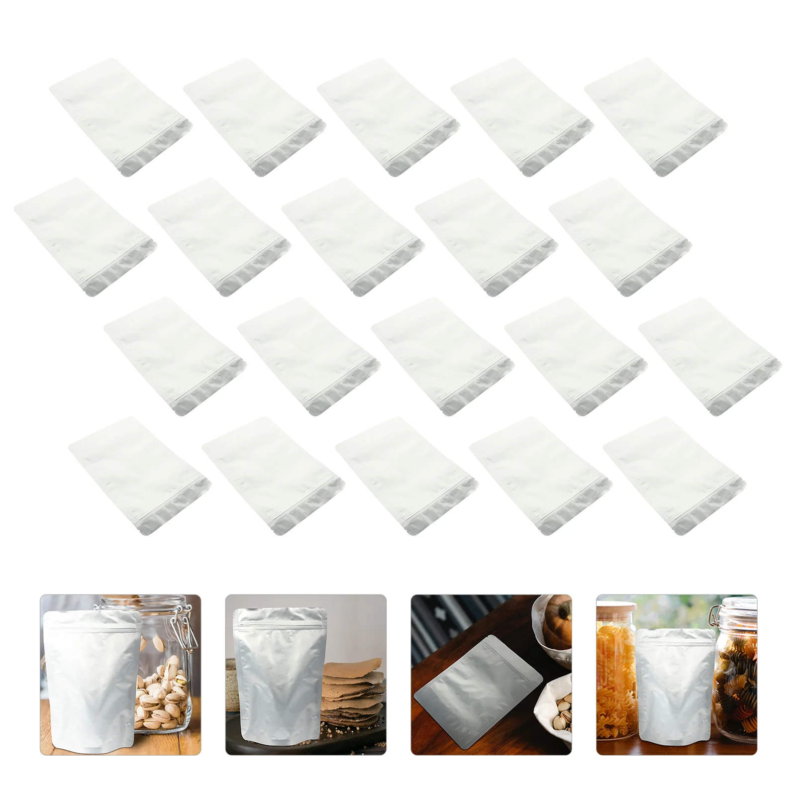 

50Pcs Resealable Mask Bags Clear Sealing Bags Food Storage Bags