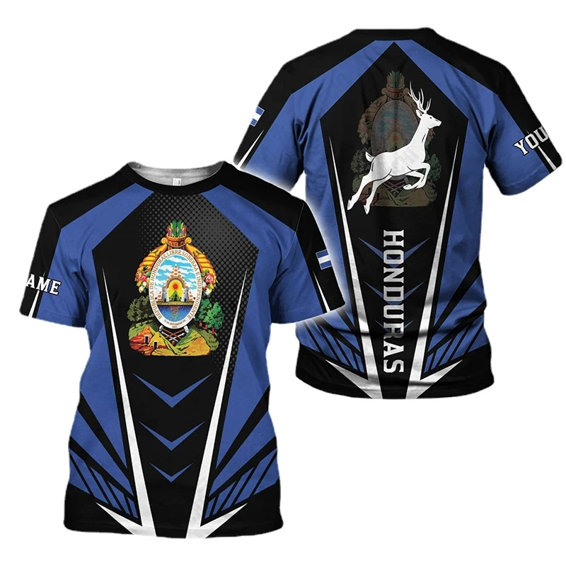 Футболки с графическим изображением герба Гондураса летняя повседневная