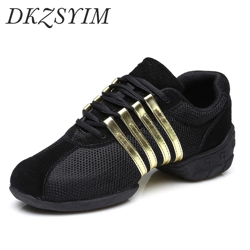 

Женские кроссовки для танцев DKZSYIM, современные женские кроссовки для танцев с мягкой подошвой, дышащие легкие кроссовки для танцев и фитнеса, сетчатая обувь для джаза