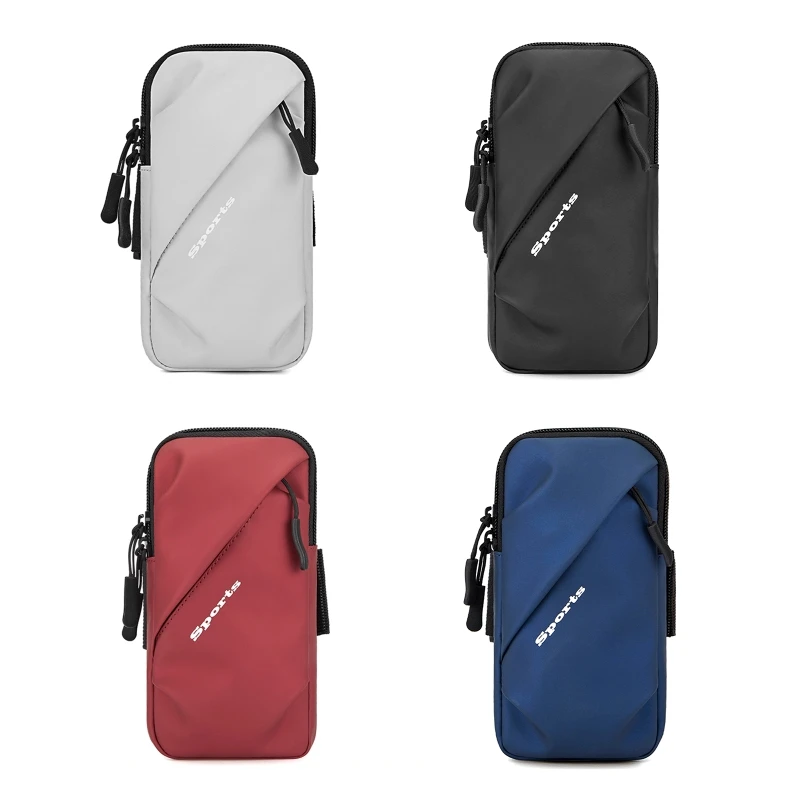 

Compact Size Double Pockets Phone Arm Sleeve Bag Band Fit Sport Gym Hiking Armbands Phone Arm Bag Flexible Wearing Band