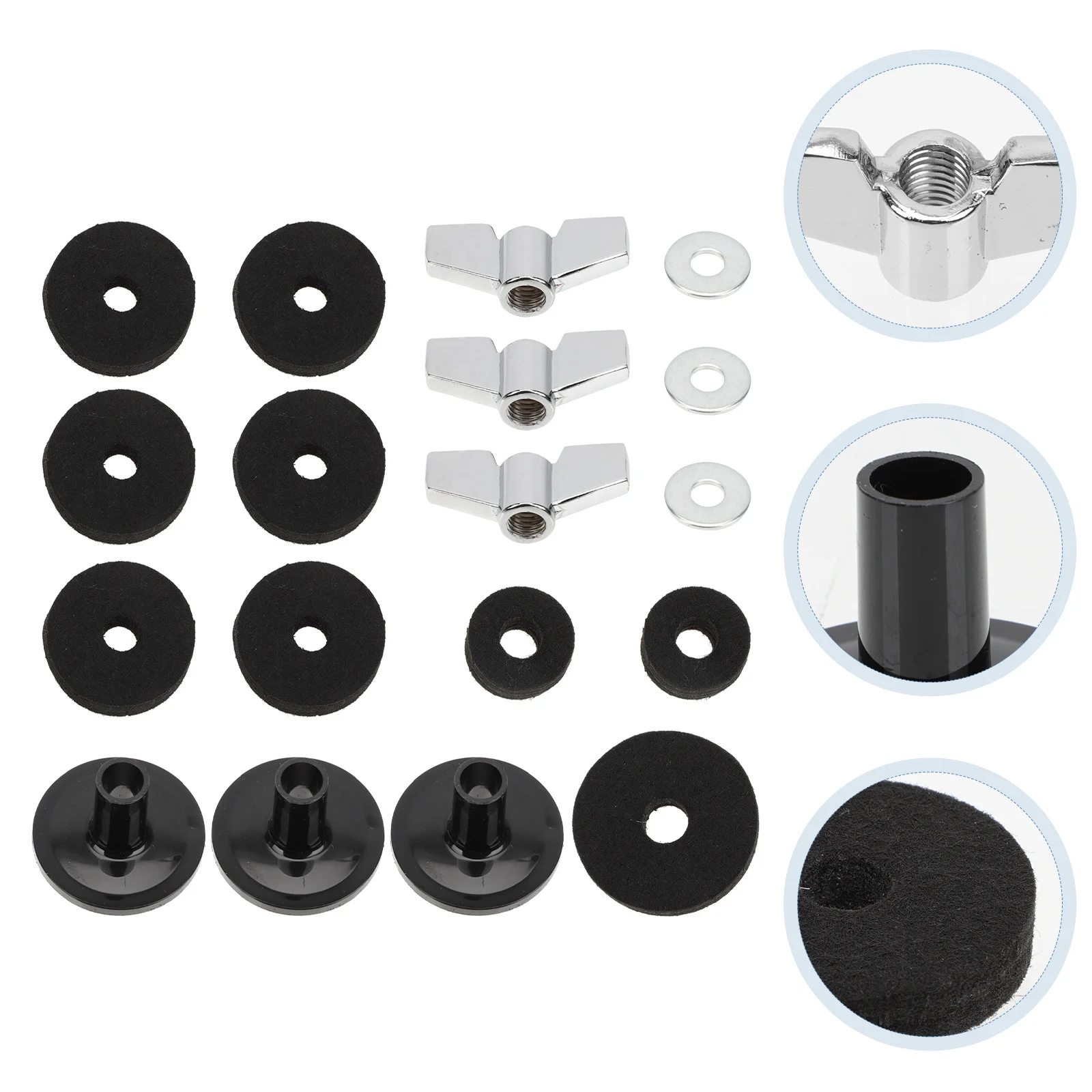 

1 Set of Simple Cymbal Pads Felt Cymbal Pads Drum Felt Pads Cymbal Felt Pads