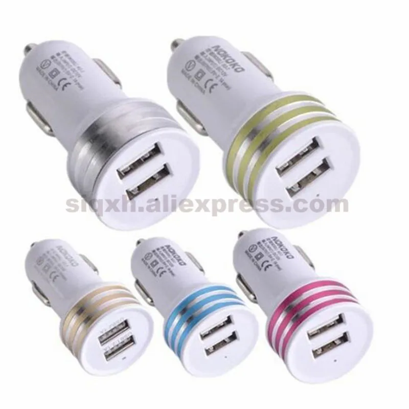 500 шт. автомобильное зарядное устройство с двумя Usb-портами |